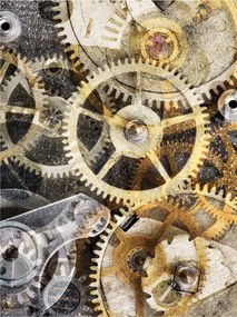 Flizelin fotótapéta Mechanikus óra Precizitás a részletekben 184x254 +ragasztó