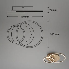 Brilo - dimmelhető LED mennyezeti lámpatest LED/26W/230V 3000K barna