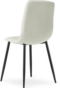 Krém étkezőszék LIBRA fekete lábakkal