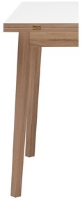 Single kihúzható étkezőasztal fehér asztallappal, 180 x 90 cm - Hammel