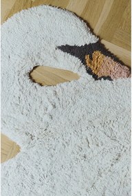 Krémszínű mosható-kézi szövésű pamut gyerek szőnyeg 100x120 cm Swan – Lorena Canals