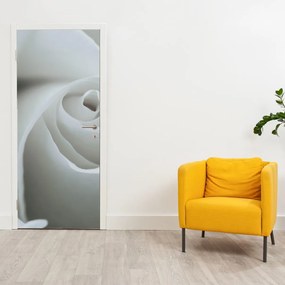 Fotótapéta ajtóra - Fehér rózsa (95x205cm)