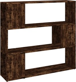 vidaXL füstös tölgy színű térelválasztó könyvszekrény 100x24x94 cm