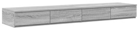 Ágytartók Szürke Sonoma 140x36,5x16,5 cm Műanyagalapú