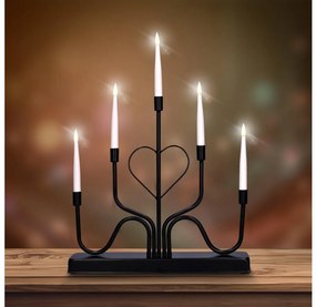 Brilagi - LED karácsonyi gyertyatartó LED/2xAA fekete