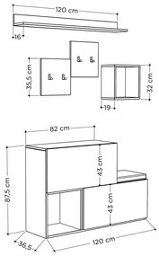 Holdon White előszoba szett
