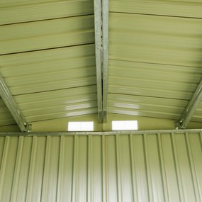 Pléh kerti szerszámos ház, világosbarna/sötétbarna, 2,6x2m, HAMAL TYP 2