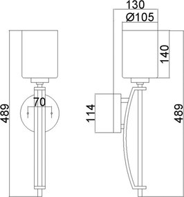 Quoizel TAYLOR QZ-TAYLOR1L-BATH Fali lámpa 1x3,5W/G9 320LM IP44