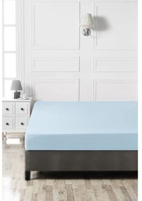 Világoskék gumis pamut lepedő 140x200 cm – Mijolnir