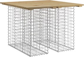 vidaXL gabion mintás kerti asztal impregnált fenyőfa 100 x 102 x 72 cm