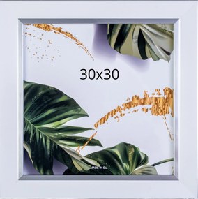 Képkeret 30x30 fehér Gloria négyzet fehér