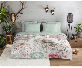 Zöld egyszemélyes flanel ágyneműhuzat 140x200 cm Omaira – HIP