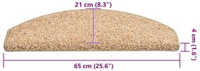 30 db arany lépcsőszőnyeg 65x21x4 cm