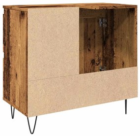 antik fa színű szerelt fa mosdószekrény 65 x 33 x 60 cm