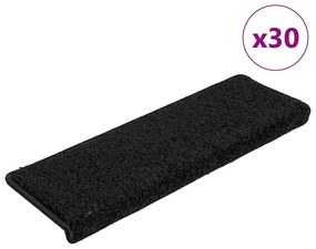 30 db fekete lépcsőszőnyeg 65 x 21 x 4 cm