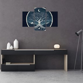 Kép – Mágikus fa szarvassal II. (90x60 cm)