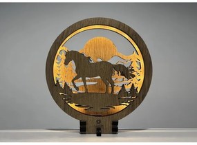 Li-Go 23598/DUB2 - LED Dimmelhető asztali díszlámpa LED/12W/230V 20x22 cm tölgy