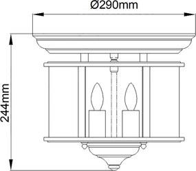 Hinkley Lighting GENTRY HK-GENTRY-F-PB Süllyesztett mennyezeti lámpa 3x40W/E14