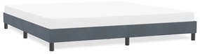 vidaXL sötétszürke bársony ágykeret matrac nélkül 180x220 cm
