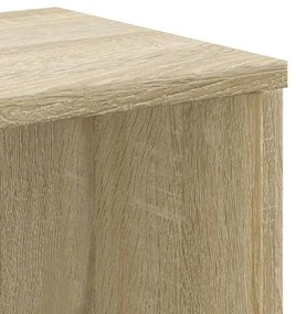 sonoma tölgy színű szerelt fa könyvszekrény 50x25x105 cm