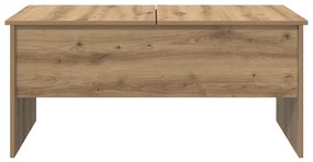 Dohányzóasztal kézműves tölgy 102 x 50,5 x 46,5 cm Faanyag