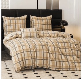 Mikroplüss ágynemű PLAID krém Ágyneműhuzat mérete: 2 db 70 x 90 cm | 200 x 220 cm