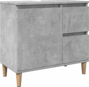 vidaXL betonszürke szerelt fa mosdószekrény 65 x 33 x 60 cm