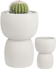 Virágtartó Magas Nagy Kehely 40X48 CM Krémszínű Homokszínű Japandi A Nappaliba