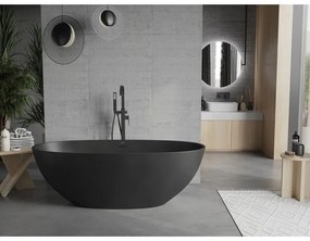 Mexen Bari, szabadon álló konglomerátum kád 165 x 75 cm, fekete matt, 57221657570