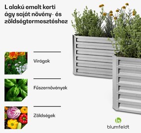 High Grow magaságyás, L alak, időjárásálló, korrózióálló, robusztus, 742 L