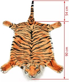 barna plüss tigris szőnyeg 144 cm