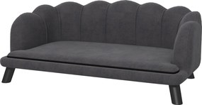 PawHut Kutyaszóf vagy Kutyafotel, Mosható Takaró, Háttámaszos Háziállat Kanapé Fából Készült Lábakkal, Macska Kanapé, Közepes Méretű Kutyák Számára 25