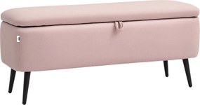 HOMCOM Tároló Pad Ütésálló Oszlopos Magasságú Lábakkal, Átlátszó Fedéllel, 150 kg Teherbírással, 101x38.5x44.5 cm Rózsaszín | Aosom