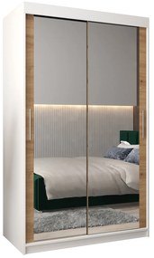 Ruhásszekrény 120 cm Toki 3 (matt fekete + artisan tölgy). 1065057