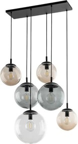 TK LIGHTING 4819 ESME Többágú Függesztett Lámpa Barna, Fekete, Grafit, Átlátszó E27 IP20
