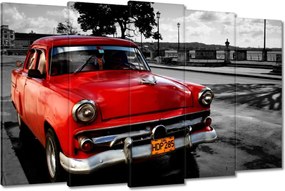 Vászonkép 150x95 Kubai piros autó