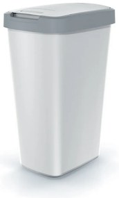 Szemeteskosár színes tetővel, 45 l, szürke
