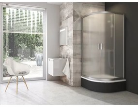 Ravak 3B240U40ZG - BLIX negyedköríves, négyrészes zuhanykabin 80x80 cm satinált