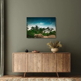 Kép - pálmafák (üvegen) (70x50 cm)