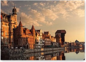 Gdańsk panoráma poszter 21x30cm ég tenger kép #371