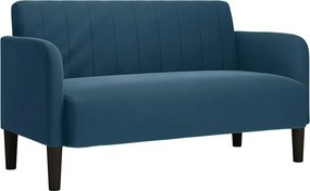 vidaXL kék bársony loveseat kanapé 109 cm