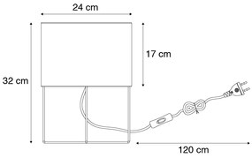 Modern asztali lámpa rózsaszín arannyal - Rosalina