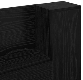 Fejtámla polcokkal Fekete tölgy 200 x 15 x 103,5 cm Faanyag