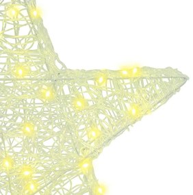 3D Csillag 50 LED-del Meleg fehér 55 x 53.5 x 10 cm Akril