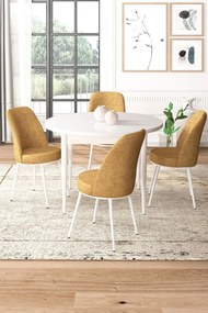 Tor étkezőgarnitúra, fehér-cappuccino, 90 cm