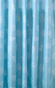 Aqualine zuhanyfüggöny 200x180 cm fehér-kék ZP006