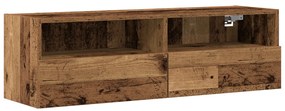 TV Fali Szekrények 2 db Régi Fa 100x30x30 cm Mérnöki Fa