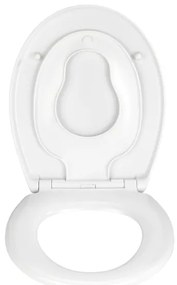 WENKO 22973100 - WC-ülőke DELOS 44,5 x 37,5 cm, fehér/ezüst