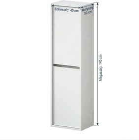 RODO fürdőszoba faliszekrény+mosdószekrény + mosdó 80 cm matt fehér (összeszerelve)