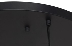 Art Deco lógólámpa fekete füstüveggel, kerek, 7 lámpás - Sandra